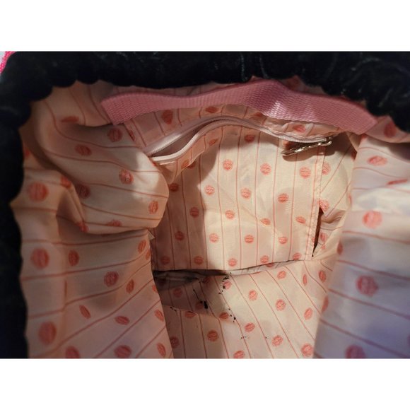 Beacon Street Girls Black velvet backpack - Picture 4 of 4